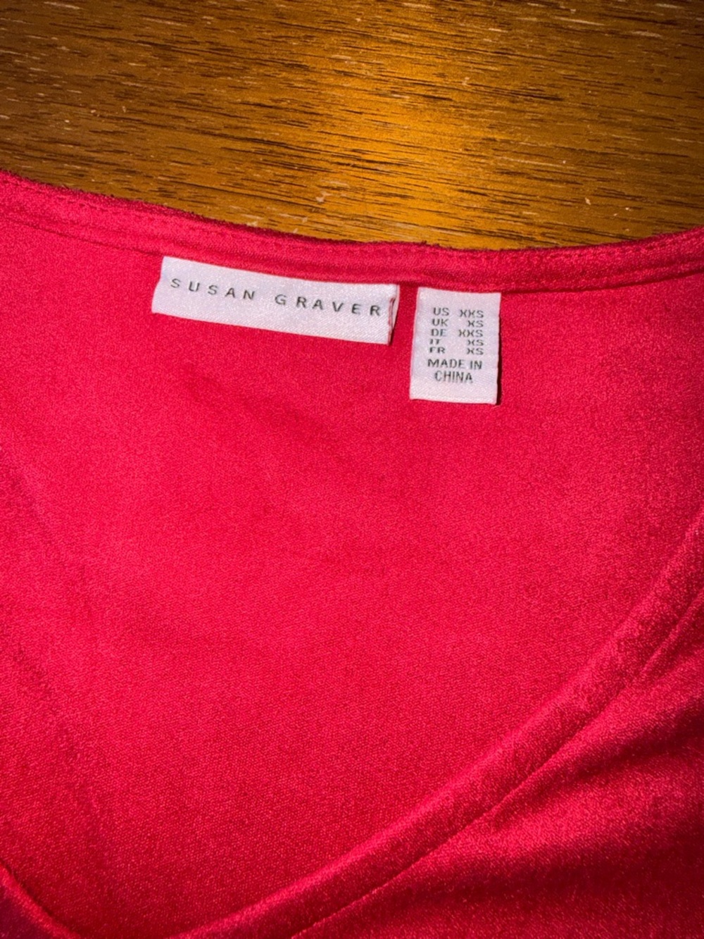 Susan Graver Crimson V-Neck Puff-Sleeve Top - Picture 8 of 11
